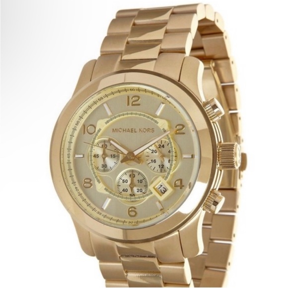 Michael Kors MK 8077 Gold Tone Watch Unisex - Picture 12 of 15